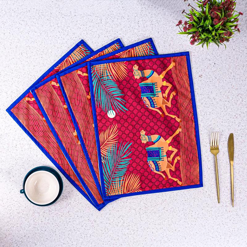 Buy Camel Enclave Placemat - Set Of Four Table Mats from Vaaree