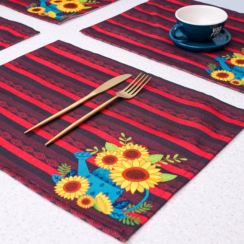 Buy Sunflower Primo Placemat - Set Of Six Table Mats from Vaaree