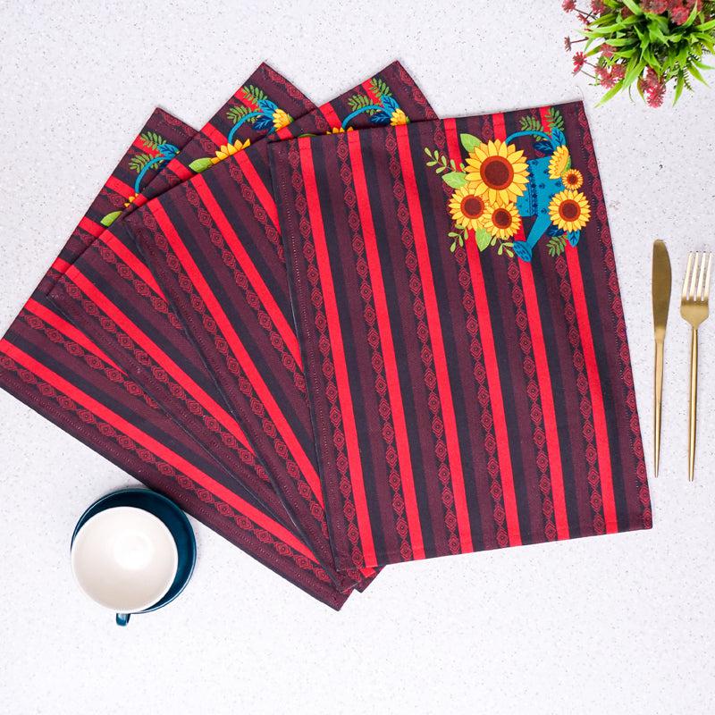 Buy Sunflower Primo Placemat - Set Of Four Table Mats from Vaaree