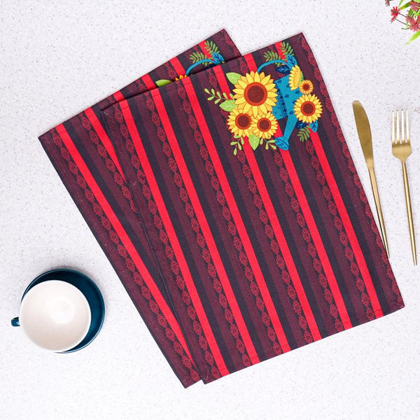 Buy Sunflower Primo Placemat - Set Of Two Table Mats from Vaaree