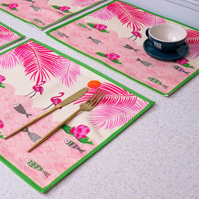 Buy Pink Oasis Table Placemat - Set Of Two Table Mats from Vaaree