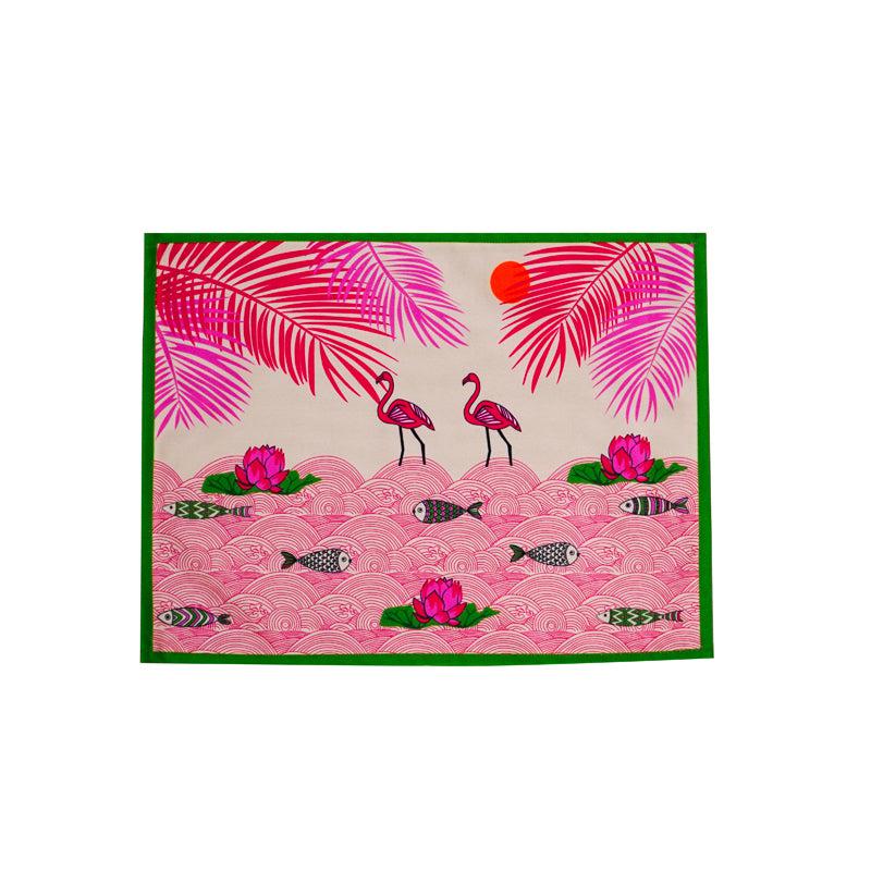 Buy Pink Oasis Table Placemat - Set Of Two Table Mats from Vaaree