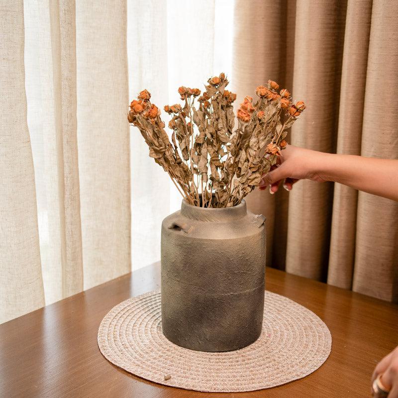 Buy Resho Retro Vase With Dried Flower Bunch - Two Piece Set Vase from Vaaree