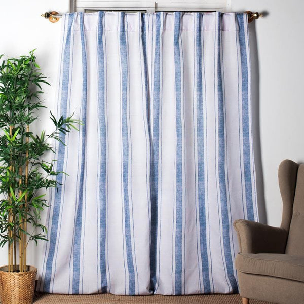 Buy Classic Grey Striped Curtain Curtains from Vaaree