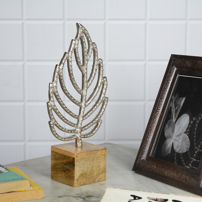 Buy The Leafy Lestora Showpiece - Silver Showpieces from Vaaree