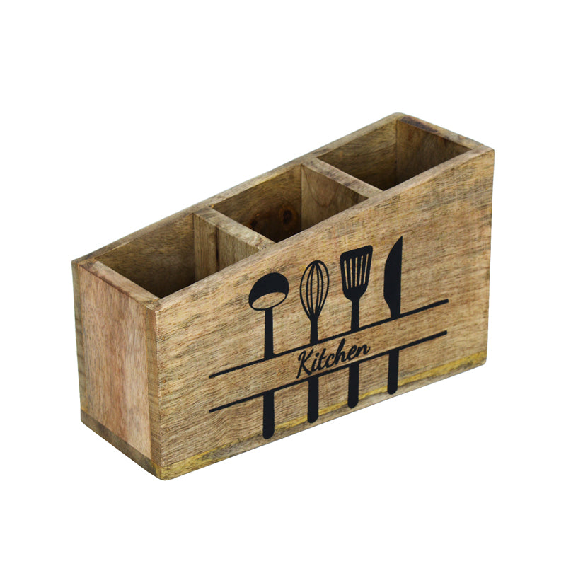 Buy Bavya Wooden Cutlery Holder Cutlery Stand from Vaaree