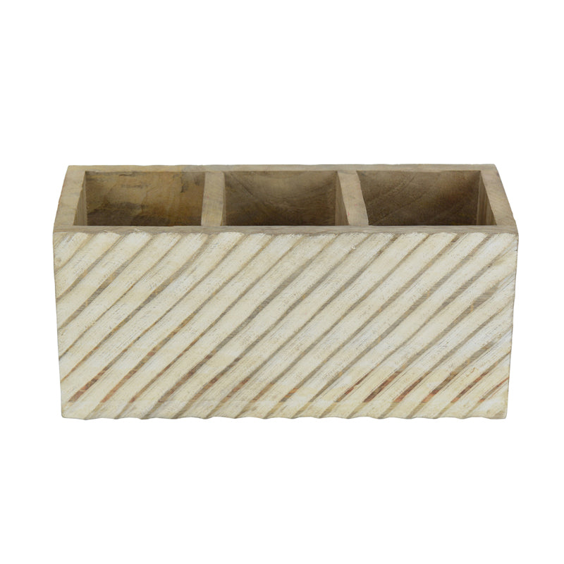 Buy Stripo Wooden Cutlery Holder Cutlery Stand from Vaaree