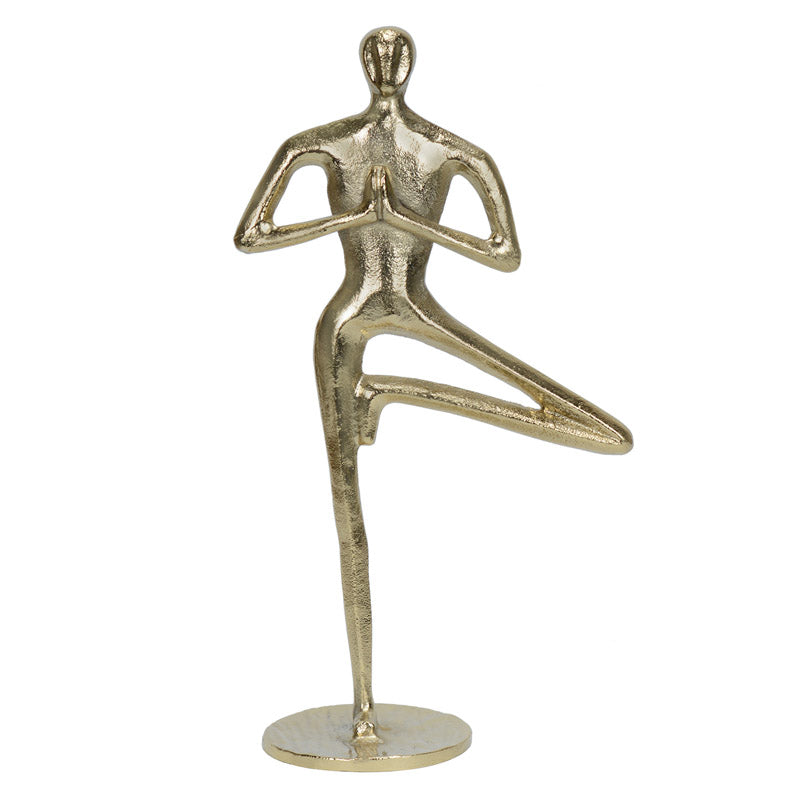 Buy Yoga Asana Golden Showpiece Showpiece from Vaaree