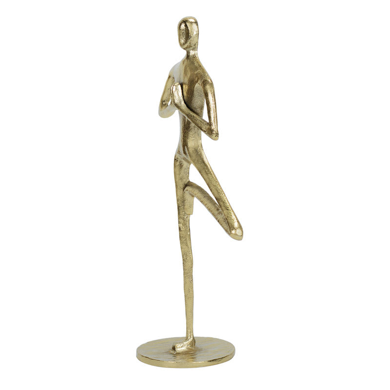 Buy Yoga Asana Golden Showpiece Showpiece from Vaaree