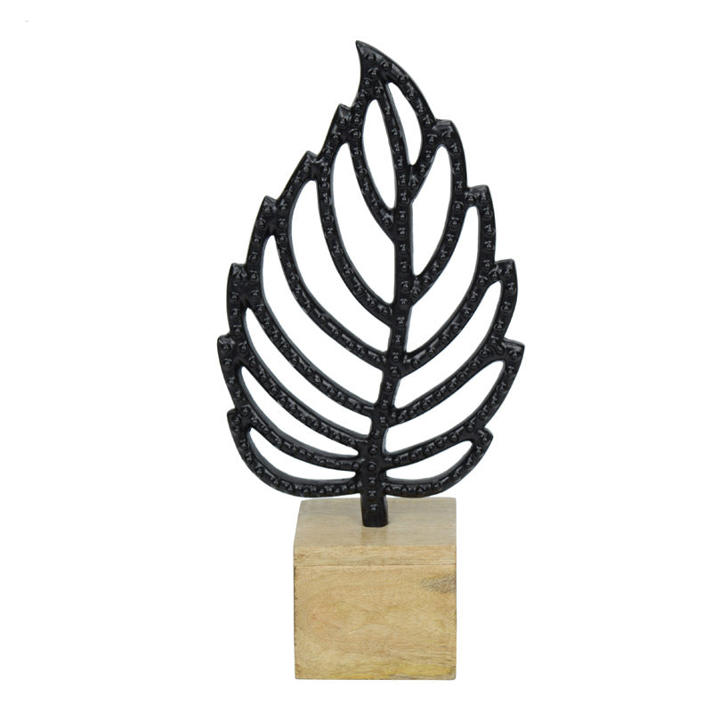 Buy The Leafy Lestora Showpiece - Black Showpieces from Vaaree