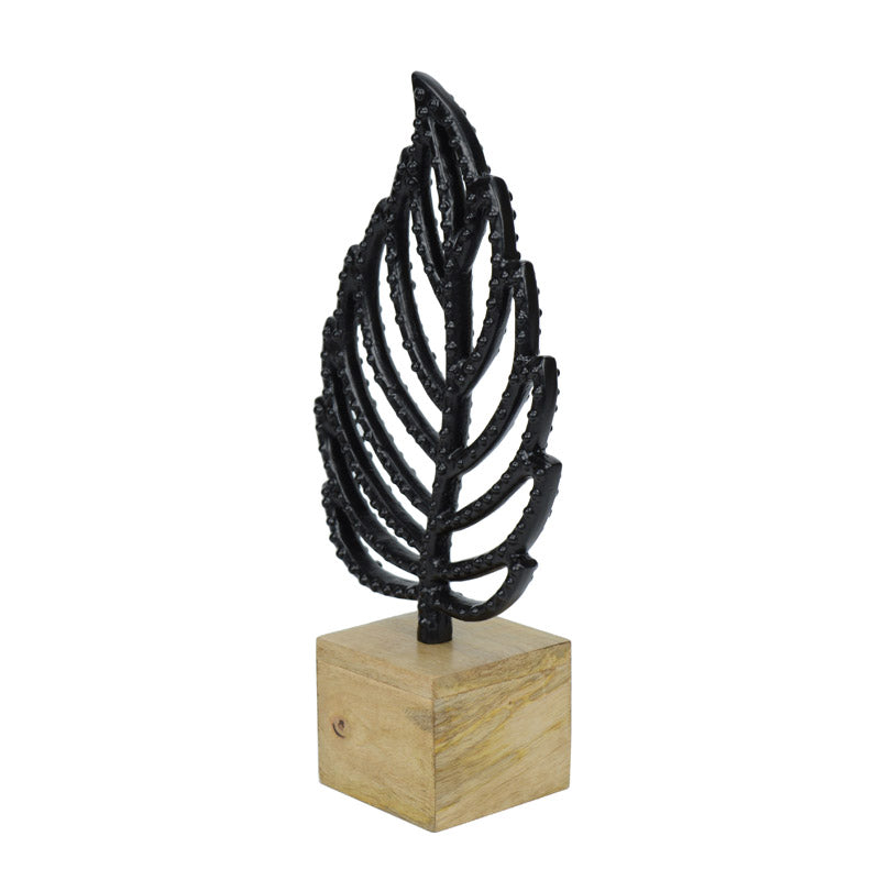 Buy The Leafy Lestora Showpiece - Black Showpieces from Vaaree