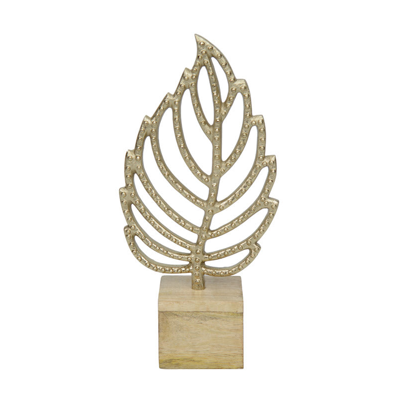 Buy The Leafy Lestora Showpiece - Gold Showpieces from Vaaree