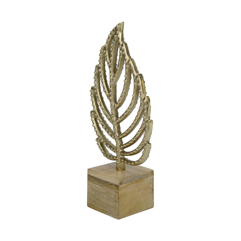 Buy The Leafy Lestora Showpiece - Gold Showpieces from Vaaree