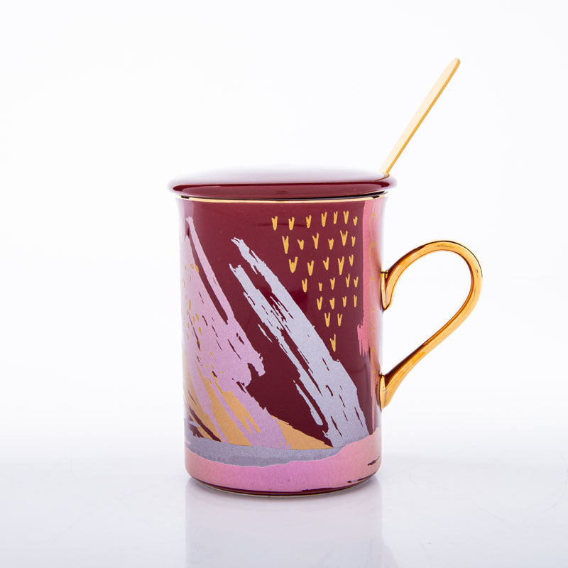 Buy Alessi Abstract Red Mug (250 ML) - Three Piece Set Mug & Tea Cup from Vaaree