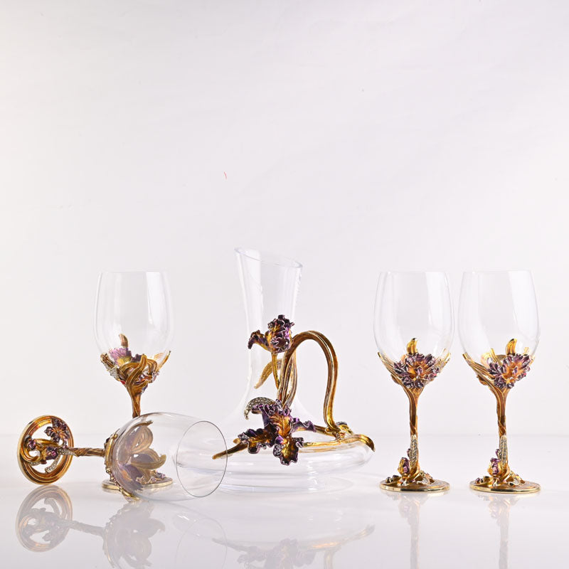 Buy Arbia Decanter & Glass (900 ML/250 ML) - Seven Piece Set Barware Set from Vaaree