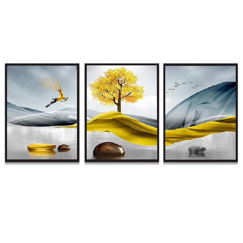 Buy Lilou Wall Art - Set Of Three Wall Art & Paintings from Vaaree