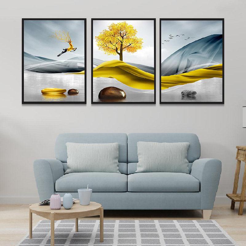 Buy Lilou Wall Art - Set Of Three Wall Art & Paintings from Vaaree