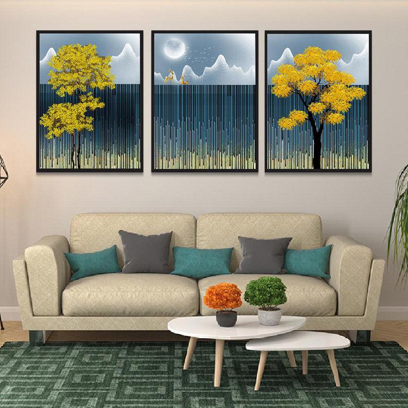 Buy Anastasie Wall Art - Set Of Three Wall Art & Paintings from Vaaree