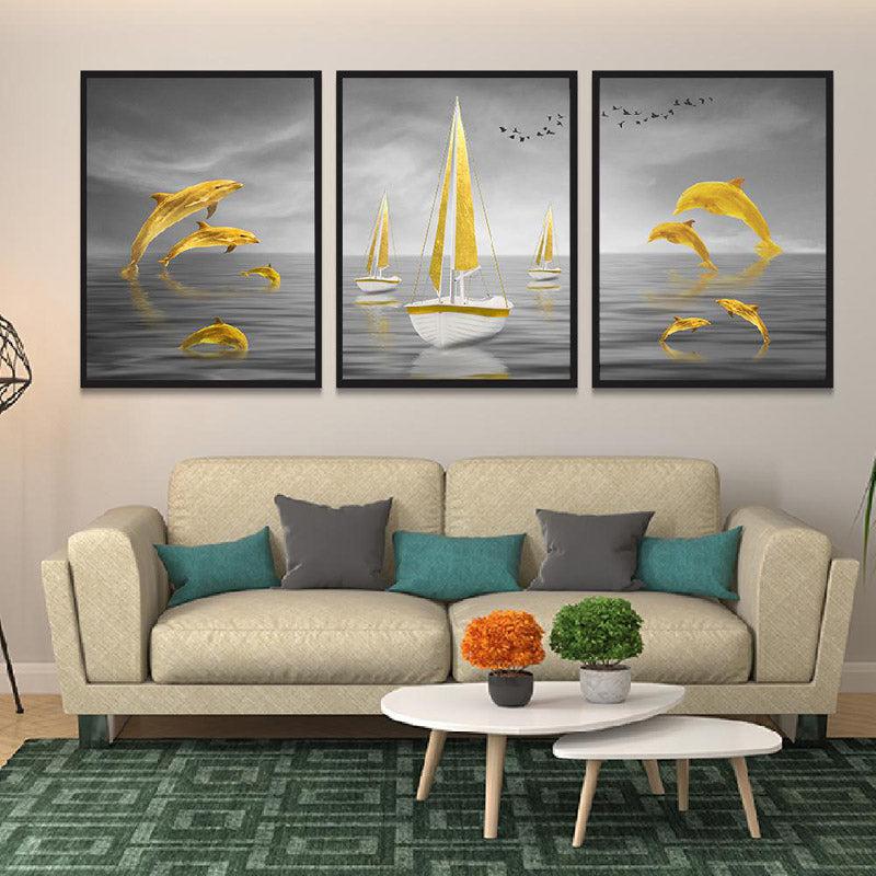 Buy Garance Wall Art - Set Of Three Wall Art & Paintings from Vaaree