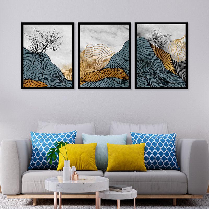 Buy Dune Demor Wall Art - Set Of Three Wall Art & Paintings from Vaaree