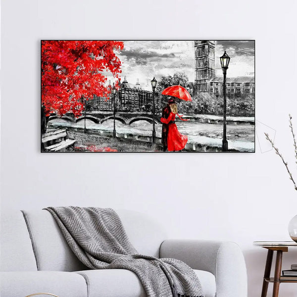 Buy Red Hue Romance Wall Painting Wall Art & Paintings from Vaaree