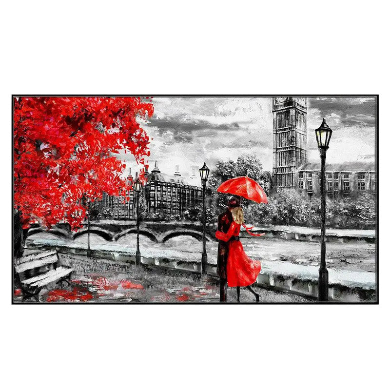 Buy Red Hue Romance Wall Painting Wall Art & Paintings from Vaaree