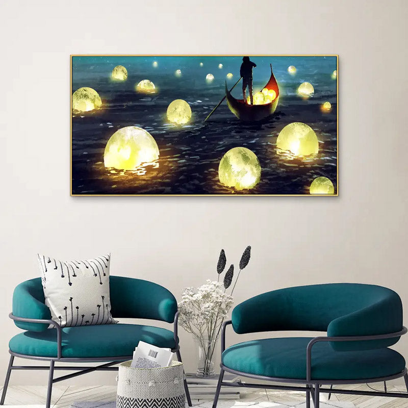 Buy The Moon Thief Wall Painting Wall Art & Paintings from Vaaree