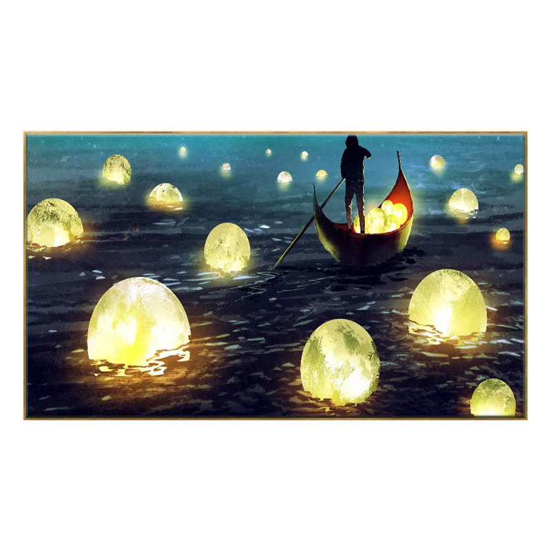 Buy The Moon Thief Wall Painting Wall Art & Paintings from Vaaree