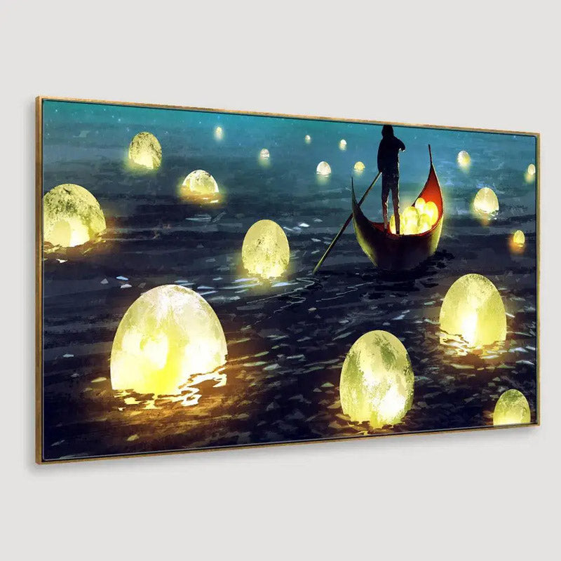 Buy The Moon Thief Wall Painting Wall Art & Paintings from Vaaree