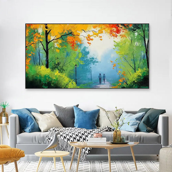 Buy Autumn Walk Wall Painting Wall Art & Paintings from Vaaree