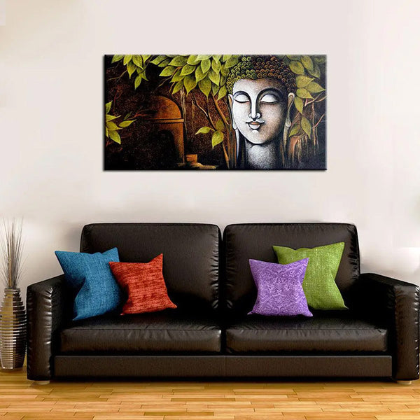 Buy Buddha And Bodhi Tree Wall Painting Wall Art & Paintings from Vaaree