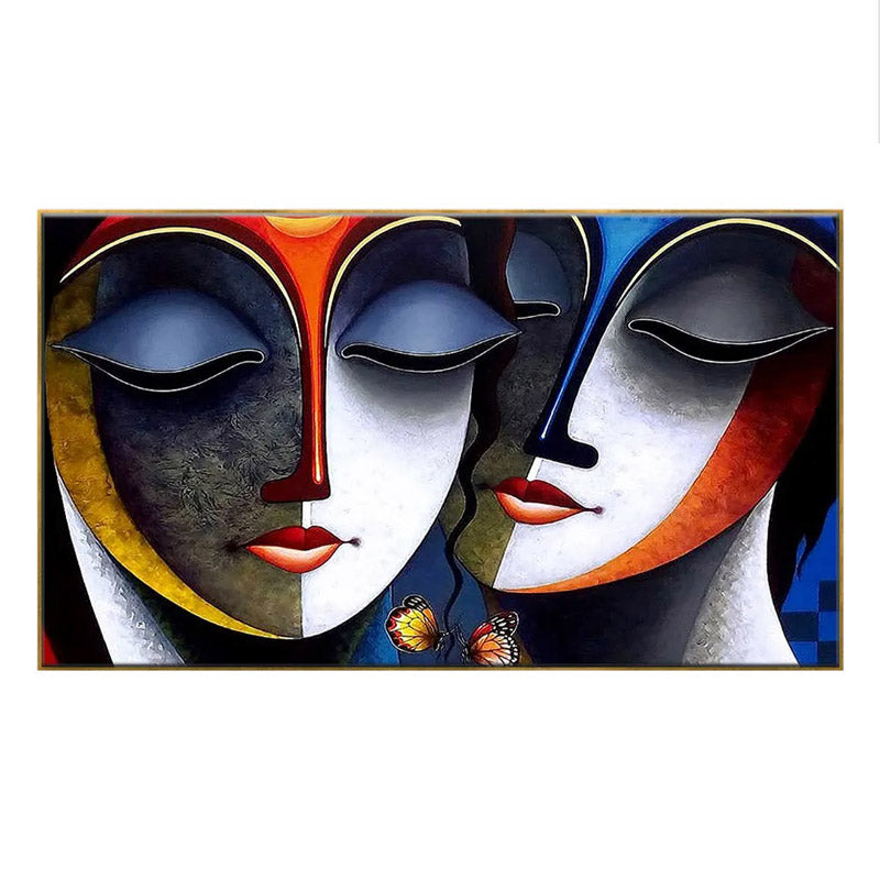 Buy Radha Krishna Gradient Wall Painting Wall Art & Paintings from Vaaree