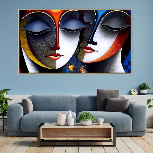 Buy Radha Krishna Gradient Wall Painting Wall Art & Paintings from Vaaree