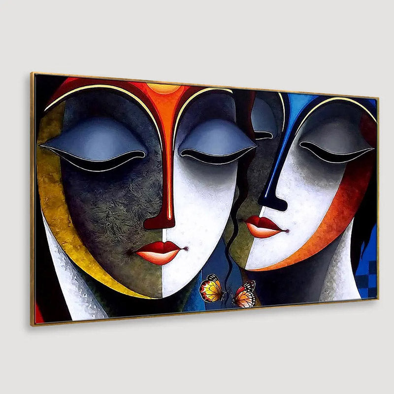 Buy Radha Krishna Gradient Wall Painting Wall Art & Paintings from Vaaree