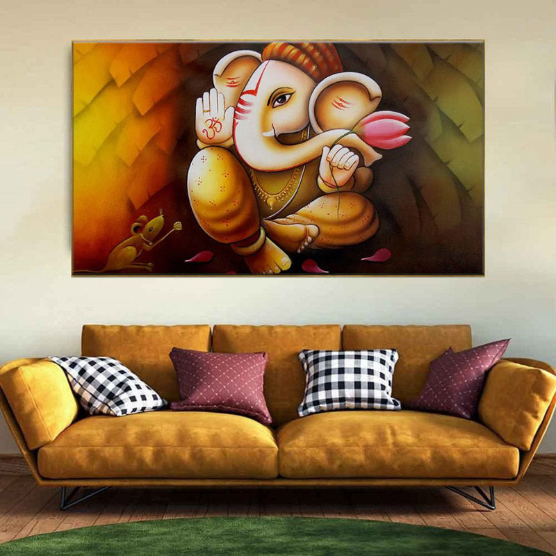 Buy Auspicious Ganesha Wall Painting Wall Art & Paintings from Vaaree