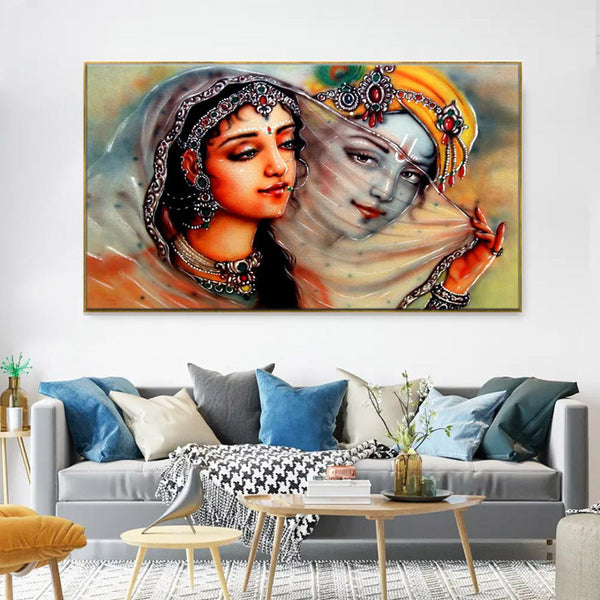 Buy Krishna Meerabai Wall Painting Wall Art & Paintings from Vaaree