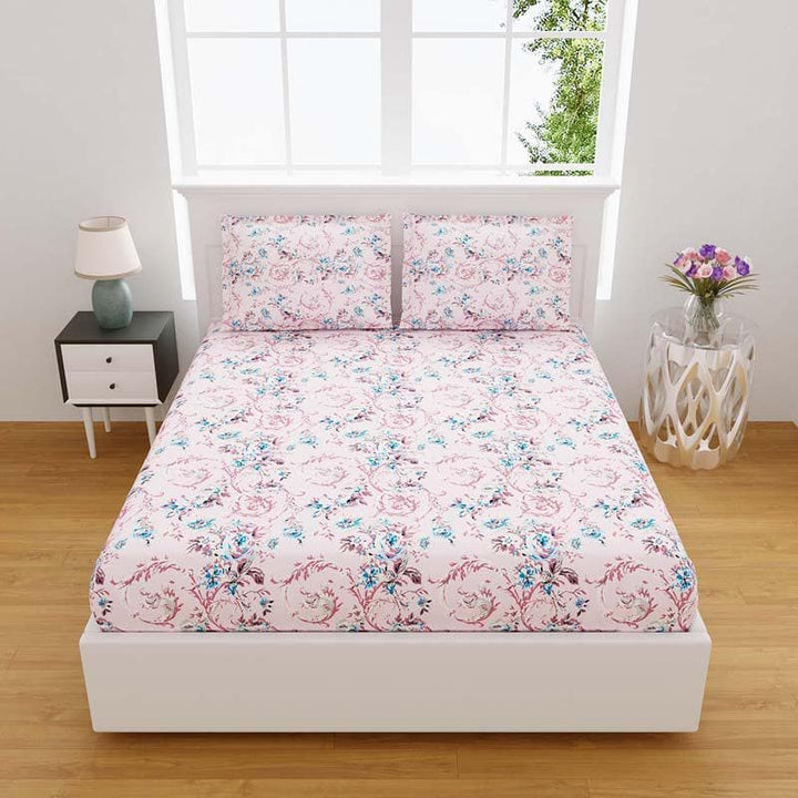 Buy Floral Caper Bedsheet - Pink at Vaaree online | Beautiful Bedsheets to choose from