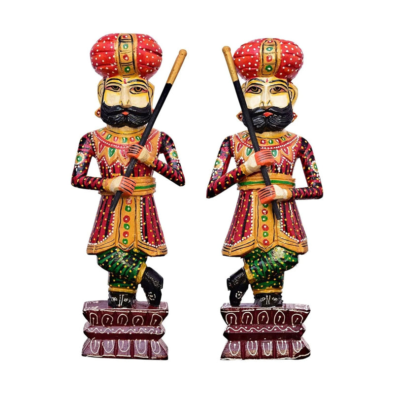 Buy Darbaan Soldier Showpiece - Set Of Two Showpieces from Vaaree