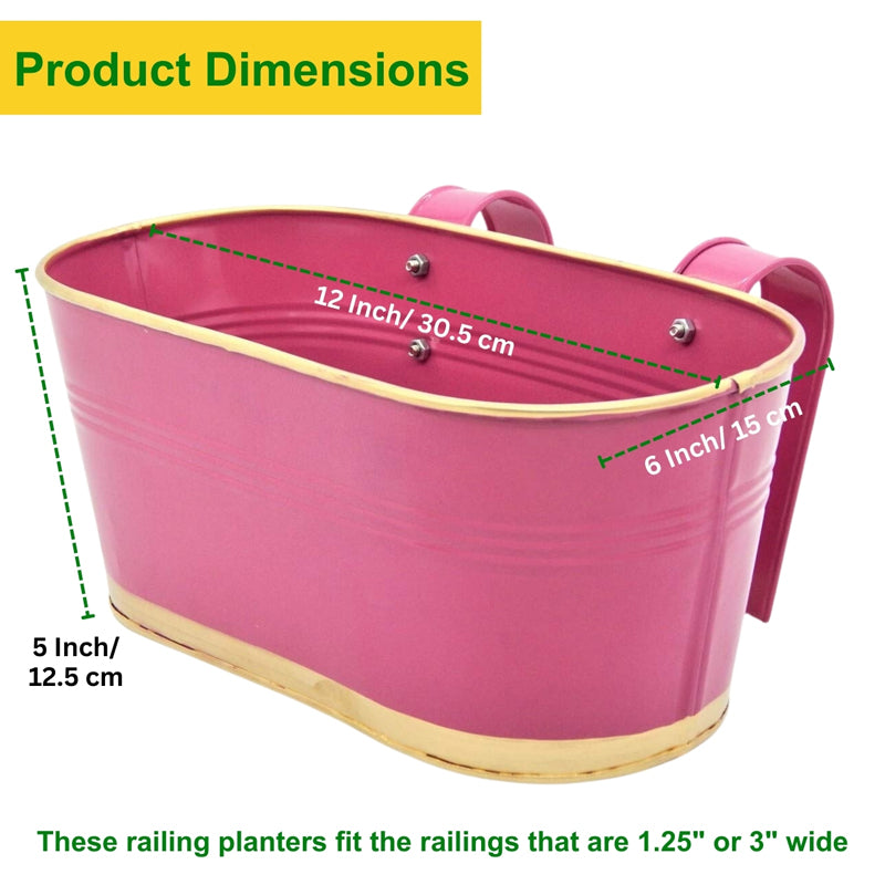 Buy Norva Hanging Planter (Pink) - Set Of Six Pots & Planters from Vaaree