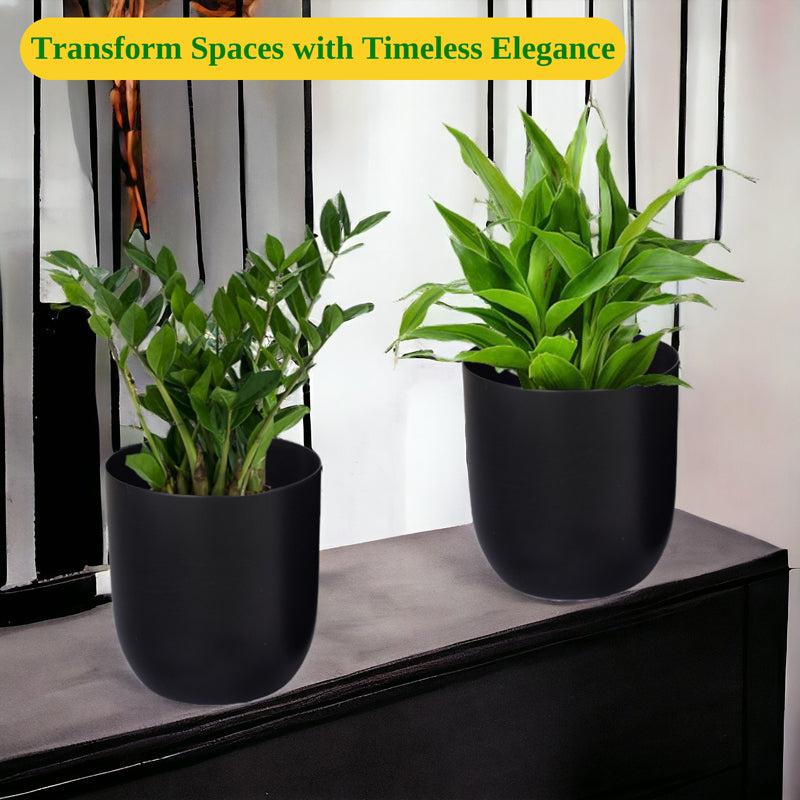 Buy Ruba Neita Planter (Black) - Set Of Two Pots & Planters from Vaaree