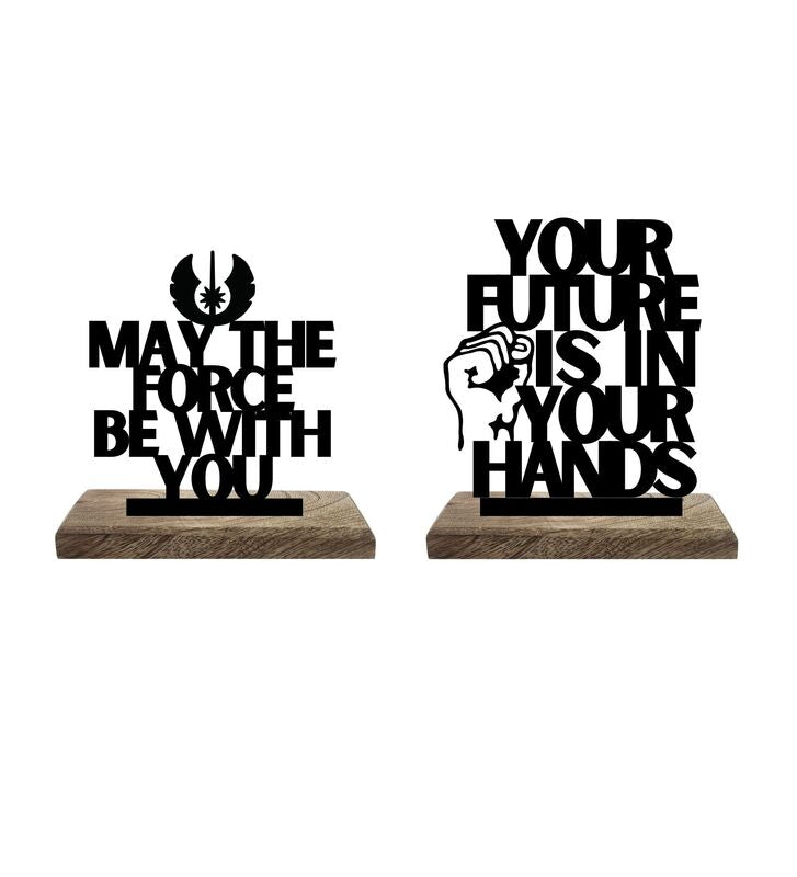 Buy Guided by Force Driven by Choice Typography Showpiece - Set Of Two Showpiece from Vaaree