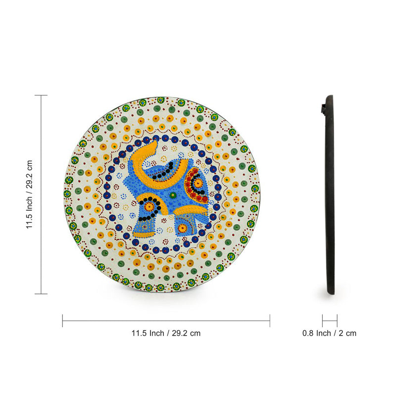 Buy Regal Gaja Handpainted Wall Plate Wall Accents from Vaaree