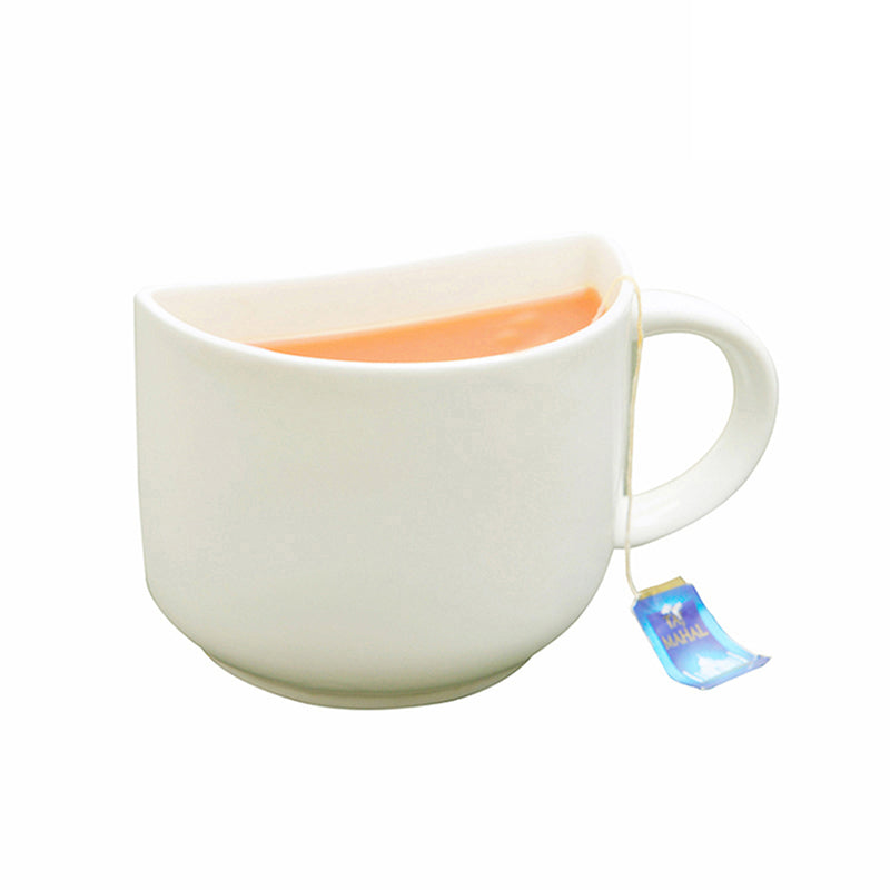 Buy The Better Half White Cup (130 ML) - Set Of Two Tea Cup & Saucer from Vaaree