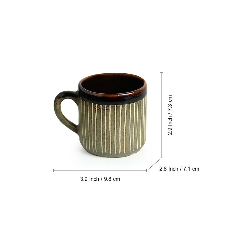 Buy Stripe Seina Cup (170 ML) - Set Of Twelve Tea Cup & Saucer from Vaaree