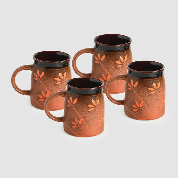 Buy Ambrosia Brown Ceramic Mug (400) - Set Of Four Mugs from Vaaree