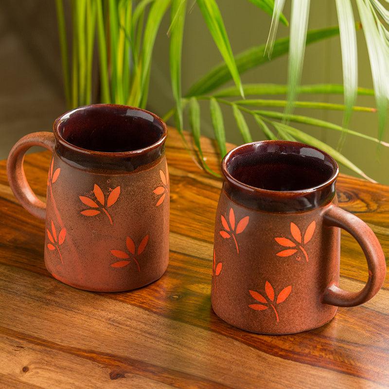 Buy Ambrosia Brown Ceramic Mug (400) - Set Of Four Mugs from Vaaree