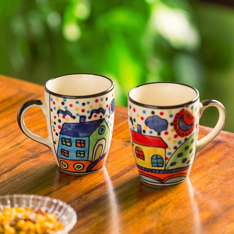 Buy Sweet Home Handpainted Mug (270 ML) - Set Of Six Mugs from Vaaree