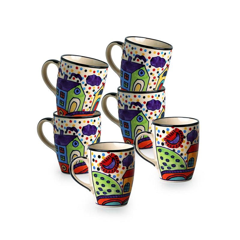 Buy Sweet Home Handpainted Mug (270 ML) - Set Of Six Mugs from Vaaree