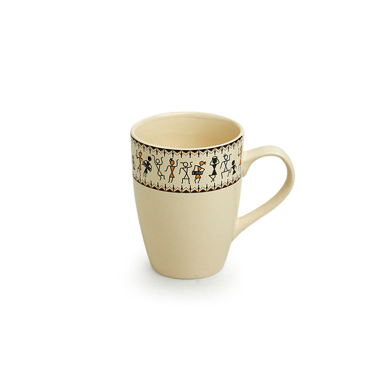 Buy Wise Warli Handpainted Mug (300 ML) - Set Of Six Mugs from Vaaree