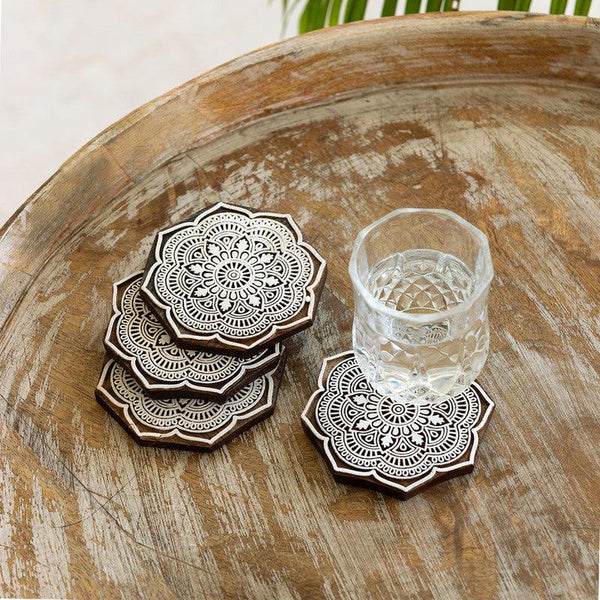 Buy Manohar Mandala Handcrafted Coster - Set of Four Coasters from Vaaree